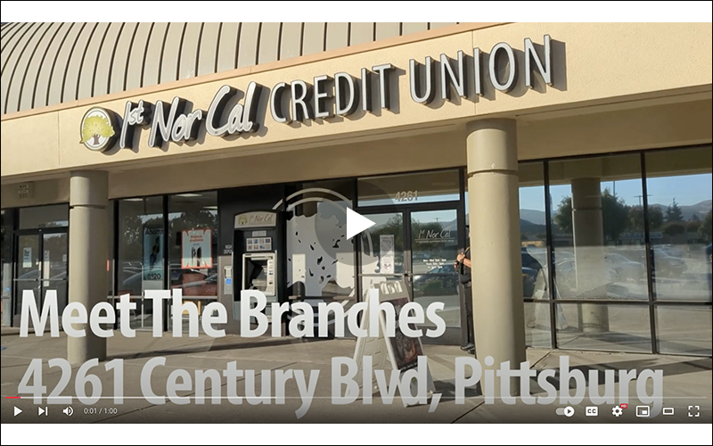 1st Nor Cal Credit Union Meet The Branches YouTube Video.