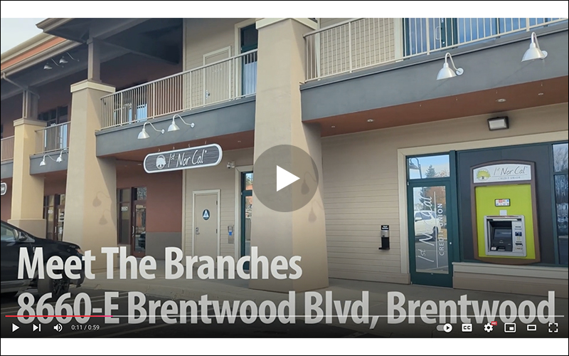 1st Nor Cal Credit Union Meet The Branches YouTube Video.