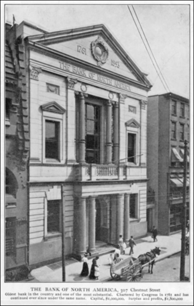 The bank's former building at 307 Chestnut St. in Philadelphia