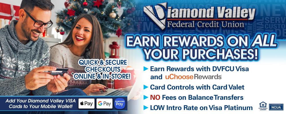 Earn Rewards on ALL Your Holiday Purchases with uChooseRewards and the DVFCU Visa!