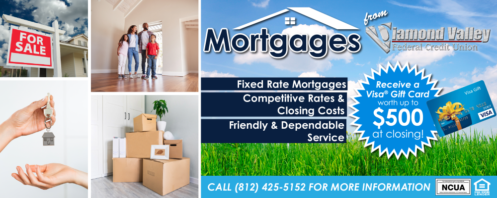 Recieve a Visa Gift Card worth up to $500 at closing when you get your Mortgage at Diamond Valley! Ask for Details. 