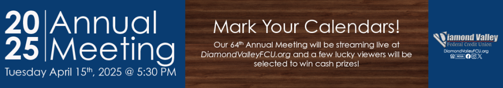 Mark Your Calendars, our 64th Annual Meeting will be taking place Tuesday April 15th, 2025. 