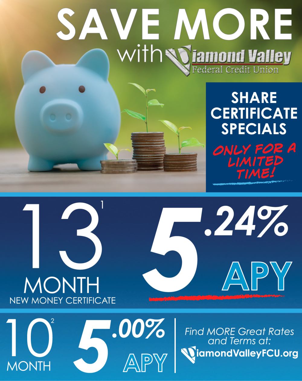 Share Certificate Specials - Only for a Limited Time!