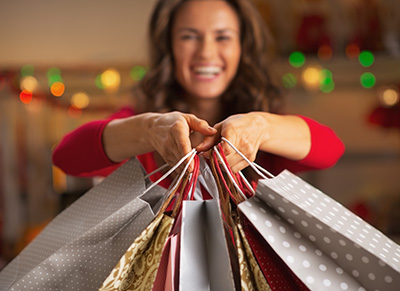 picture of a woman with shopping bags