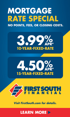 3.90=9% APR on a 10 year fixed rate first mortgage or 4.50% APR on a 15 year fixed rate first mortgage