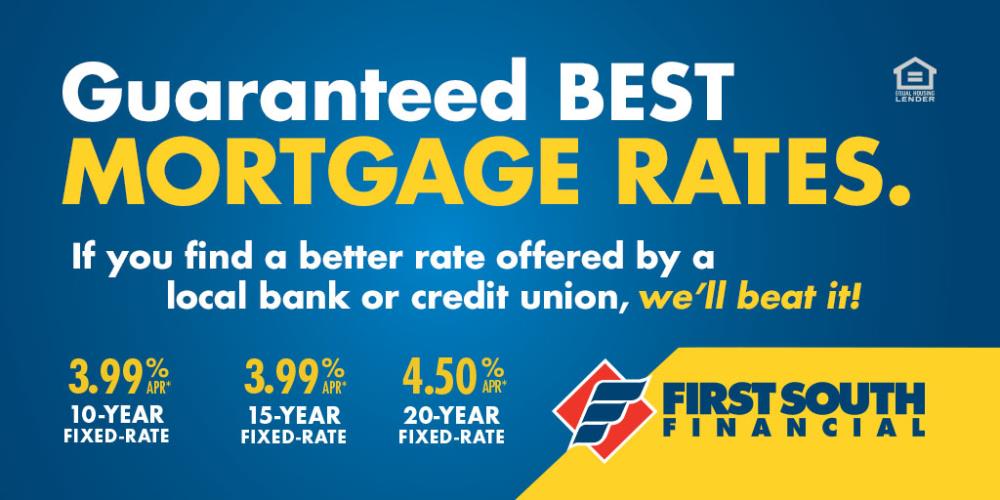 3.99% APR on a 10 or 15 year fixed and 4.50 on a 20 year fixed