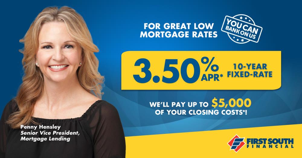 mortgage rate special - 3.50% APR on a 10 year fixed term