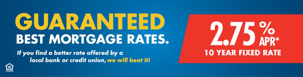 We have rates as low as 2.875% APR on our first mortgages
