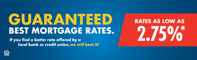 We have rates as low as 2.750% on our first mortgages