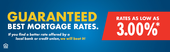 We have rates as low as3.00% APR on our first mortgages