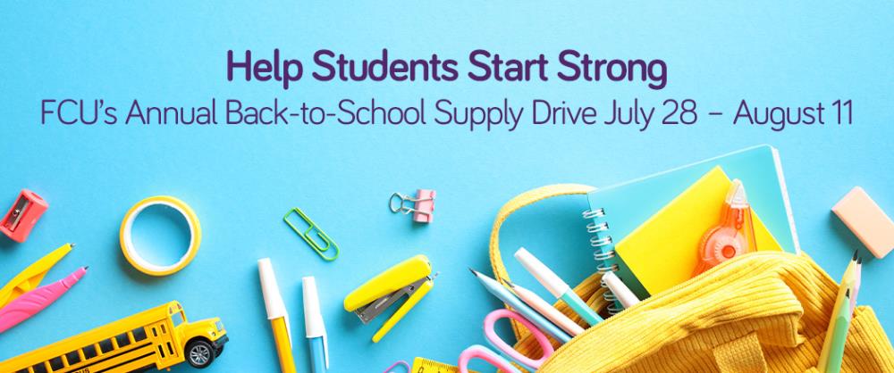 FCU Back-to-School Supply Drive