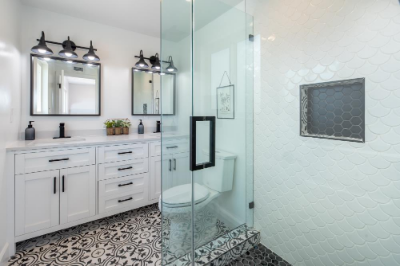 remodeled residential bathroom