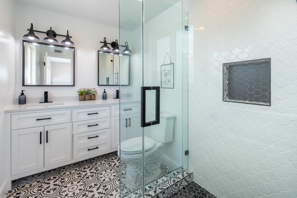 remodeled residential bathroom