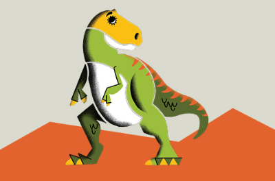 green cartoon dinosaur